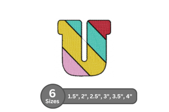 Candy Stripe Alphabet -U: An Embroidery Designer Review